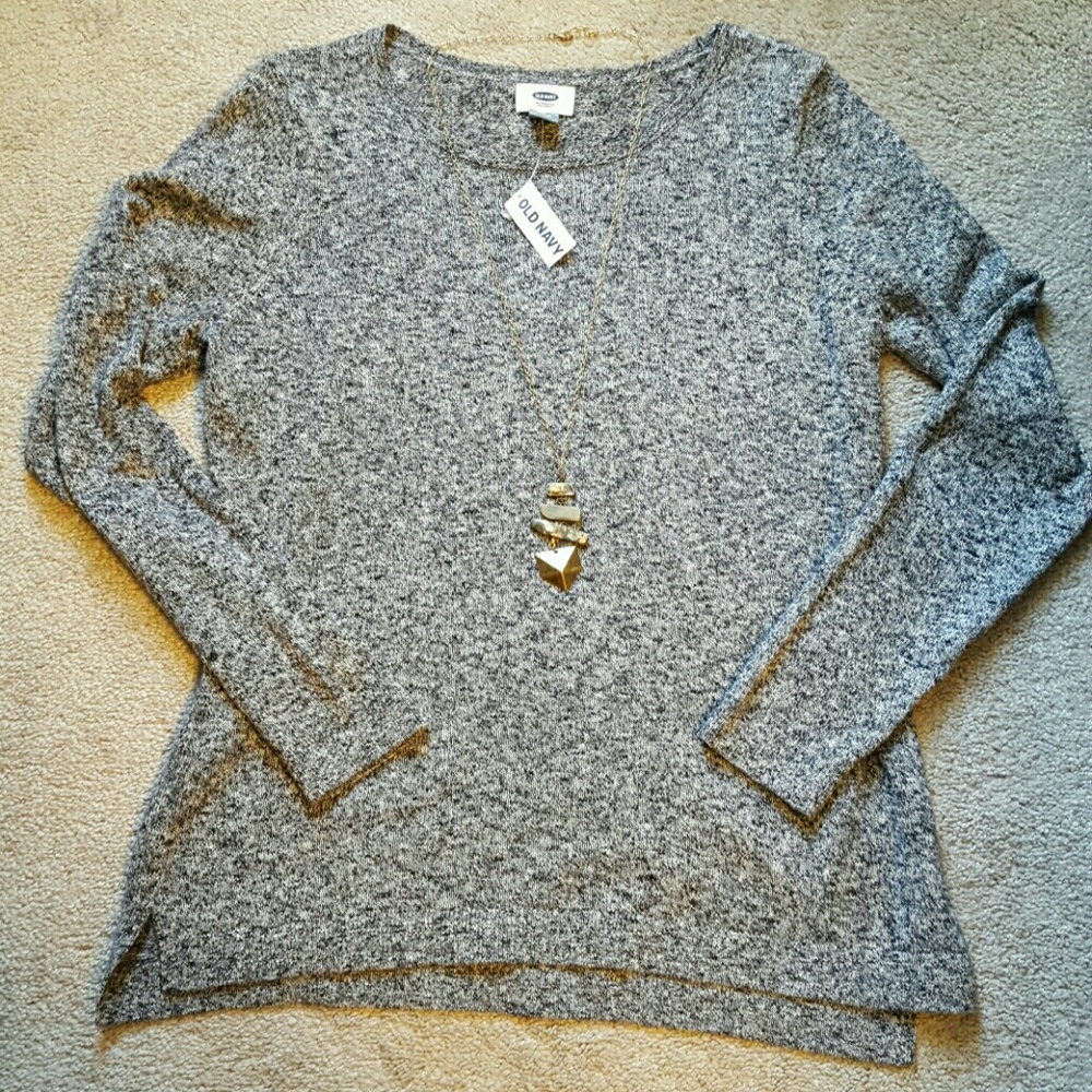 Brand New NWT Old Navy Gray Heathered Sweater L
